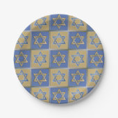 Gold Blue Star van David Art Panels Papieren Bordje (Voorkant)
