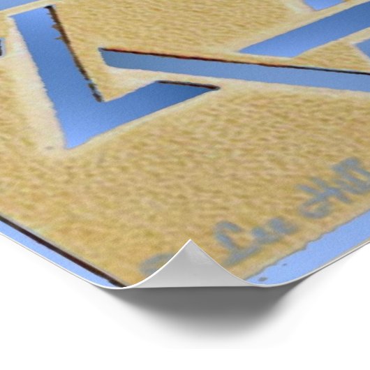 Gold Blue Star van David Art Panels Poster (Hoek)