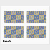 Gold Blue Star van David Art Panels Rechthoekige Sticker (Vel)