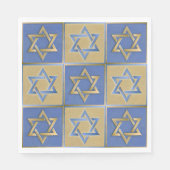 Gold Blue Star van David Art Panels Servetten (Voorkant)