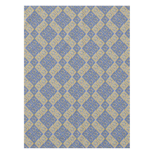 Gold Blue Star van David Art Panels Tafelkleed (Voorkant)