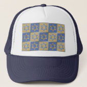 Gold Blue Star van David Art Panels Trucker Pet (Voorkant)