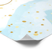 Gold & Blue Waterverf 1e Heilige Communauteit Welk Poster (Hoek)