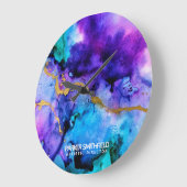 Gold Blue-Waterverf Grote Klok (Hoek)