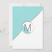 Gold Blue White Geo Triangles Afstuderen Ceremony Kaart (Achterkant)