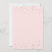 Gold Blush Floral Sip & See Baby Girl Shower Kaart (Achterkant)