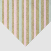 Gold Blush Mint Striped Celebration Tissue Tissuepapier (Detail)