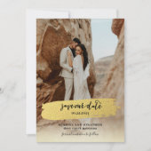 Gold Blush Modern foto Save The Date (Voorkant)