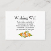 Gold Blush Oranje Floral Weddenschap goed Informatiekaartje (Voorkant)