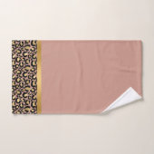 GOLD BLUSH PINK ANIMAAL LEOPARD BATHROOM SET BAD HANDDOEK (Handdoek)