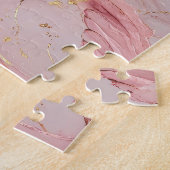 Gold Blush Pink Birds Baby shower Legpuzzel (Zijkant)