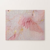 Gold Blush Pink Birds Baby shower Legpuzzel (Horizontaal)