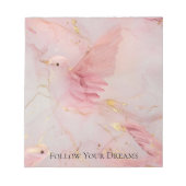 Gold Blush Pink Birds Baby shower Notitieblok (Voorkant)