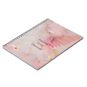 Gold Blush Pink Birds Baby shower Notitieboek (Linkerzijde)