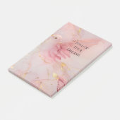 Gold Blush Pink Birds Baby shower Post-it® Notes (Schuin)