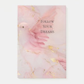 Gold Blush Pink Birds Baby shower Post-it® Notes (Voorkant)