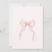 Gold Blush Pink Bow First Holly Communion Kaart (Achterkant)