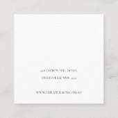 Gold Blush Pink Floral Bunch Ketting Display Vierkante Visitekaartje (Achterkant)