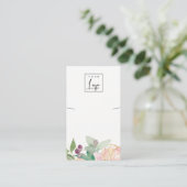 Gold Blush Pink Floral Bunch Ketting Display Visitekaartje (Staand voorkant)