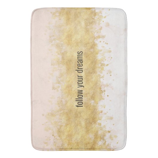 Gold Blush Pink Glam  Badmat (Voorkant Verticaal)