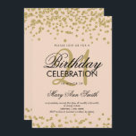Gold Blush Pink Glitter Confetti 21st Birthday Kaart<br><div class="desc">Elegant 21e verjaardag Gold Faux Glitter Confetti Blush Pink sjabloon uitnodiging. Geweldig voor 21ste verjaardagsfeestjes en nog veel meer!</div>