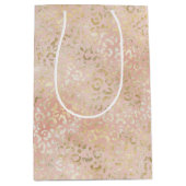 Gold Blush Pink Leopard Medium Cadeauzakje (Voorkant)
