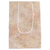 Gold Blush Pink Leopard Medium Cadeauzakje (Achterkant)