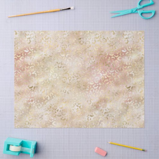Gold Blush Pink Leopard Tissuepapier (Craft)