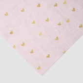 Gold Blush Pink Little Hearts Tissuepapier (Detail)