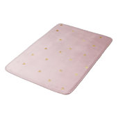 Gold Blush Pink Ombre Hearts Badmat (Gekanteld)