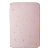Gold Blush Pink Ombre Hearts Badmat (Voorkant Verticaal)