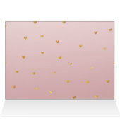 Gold Blush Pink Ombre Hearts Bridesmaid (Binnen Horizontaal (Boven))