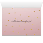 Gold Blush Pink Ombre Hearts Bridesmaid (Binnen Horizontaal (Onder))