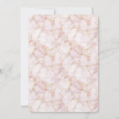 Gold Blush Pink Rose Petals Floral Birthday   Kaart (Achterkant)