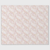 Gold Blush Pink Rose Petals Floral Wedding Cadeaupapier (Vlak)