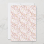 Gold Blush Pink Rose Petals Floral Wedding Kaart (Achterkant)