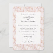 Gold Blush Pink Rose Petals Floral Wedding Kaart (Voorkant)