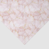 Gold Blush Pink Rose Petals Floral Wedding Tissuepapier (Detail)