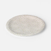 Gold Blush Pink White Ombre Abstract Papieren Bordje (Gekanteld)