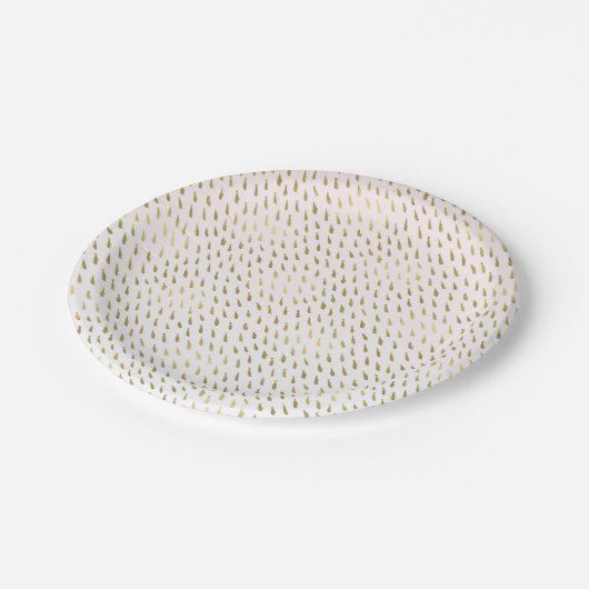 Gold Blush Pink White Ombre Abstract Papieren Bordje (Gekanteld)