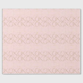 Gold Blush Pink XOXO Cadeaupapier (Vlak)