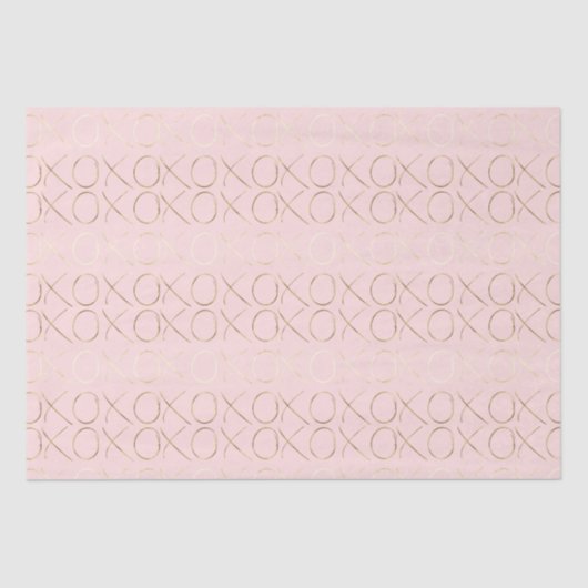 Gold Blush Pink XOXO Tissuepapier (Voorkant)