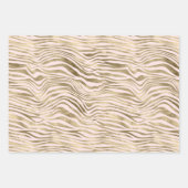 Gold Blush Pink Zebra Animal Print Inpakpapier Vel (Voorkant)