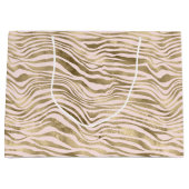 Gold Blush Pink Zebra Print      Groot Cadeauzakje (Voorkant)
