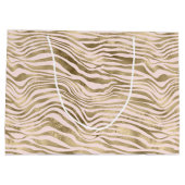 Gold Blush Pink Zebra Print      Groot Cadeauzakje (Achterkant)