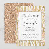 Gold Blush Pink Zebra Print Kaart (Voorkant / Achterkant)