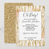 Gold Blush Pink Zebra Print Kaart (Voorkant / Achterkant)