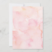 Gold Blush Roos Floral Wedding Rehearsal Dinner Kaart (Achterkant)