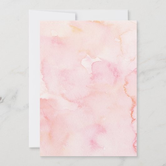 Gold Blush Roos Floral Wedding Rehearsal Dinner Kaart (Achterkant)