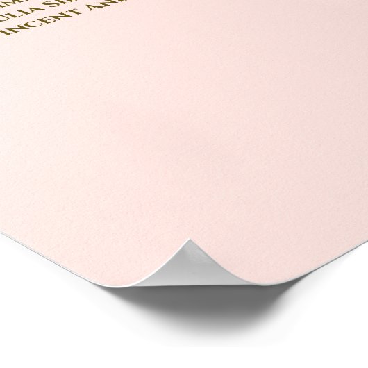 Gold & Blush roze 30-tafel bruiloft Poster (Hoek)